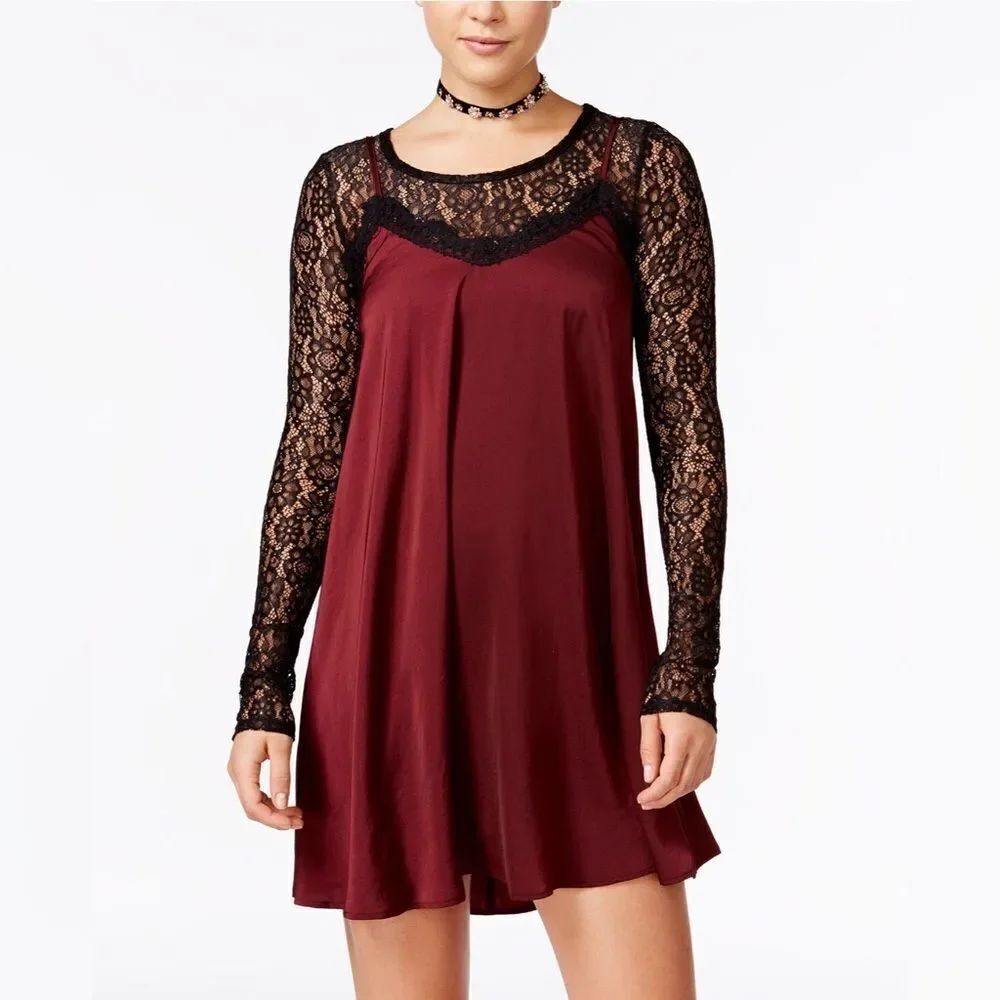 ✨Juniors' Slip Dress with Lace Top✨